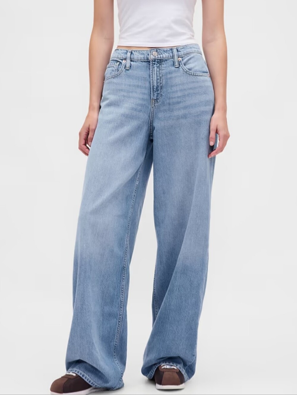 Gap Mid-Rise Wide Leg UltraSoft Baggy Women’s Jeans Indigo Size 29/8R